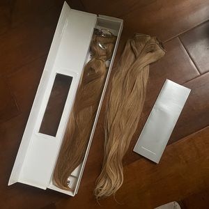 Natur human hair extensions clip-on 18”